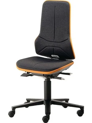 Interstuhl Arbeitsdrehstuhl Neon Rollen ohne Polsterelement grau 450-620mm Permanentkontakt Bestpreis