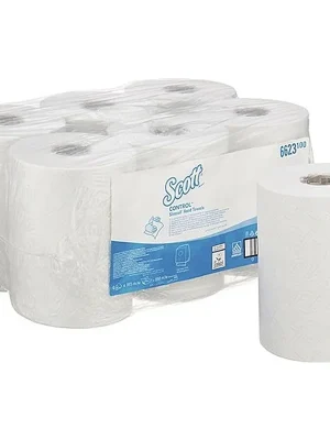 Kimberly-Clark Rollenhandtuch Scott Control 1-lagig weiß L ca.165mxB ca.198mm 6 Rollen/KT Schneller Versand