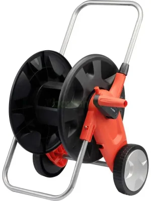 Zertifiziert Gartenschlauchwagen mit Aufroller 1/2" für 50 m Schlauch
