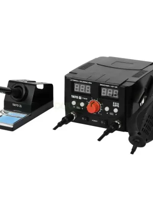 2-in-1 Lötstation mit Heißluft, 75W/750W, LED-Doppelanzeige Must-Have