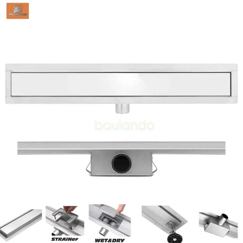 Duschrinne, Bodenablauf 60cm White Glass Meistverkauft