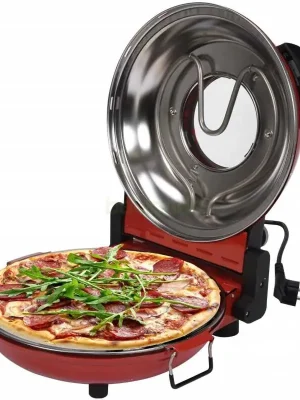 Elektrischer Pizzaofen 1200W mit Cordierit-Stein und Zubehör Preiswert