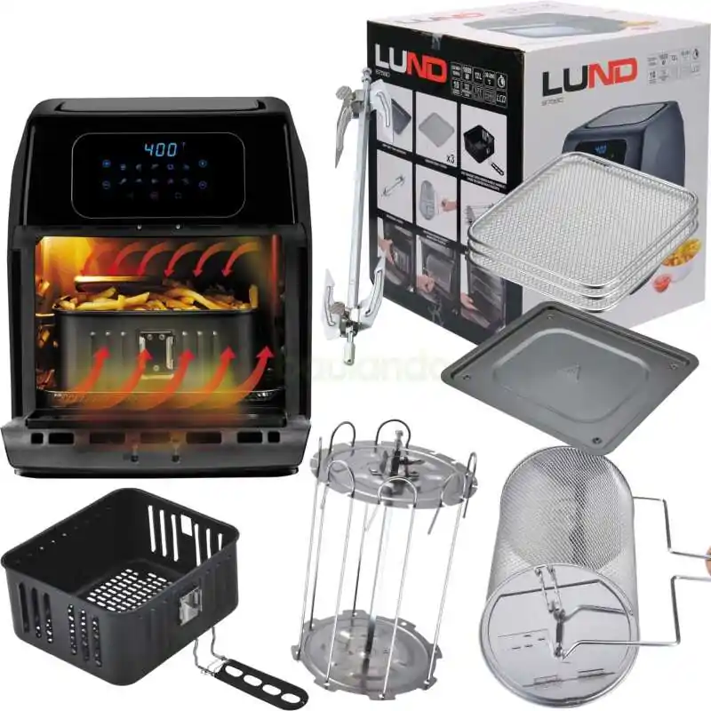 Heißluftfritteuse 12 L, 1800 W mit LED-Anzeige, Mini Backofen Neu
