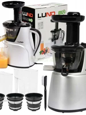 Entsafter Slow Juicer 150W Silber mit 3 Filtern und Zubehör Direktkauf