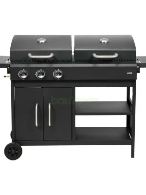 Aktuell Gasgrill und Holzkohlengrill 8,4kW, 153,5 x 52,8 x 99,5 cm