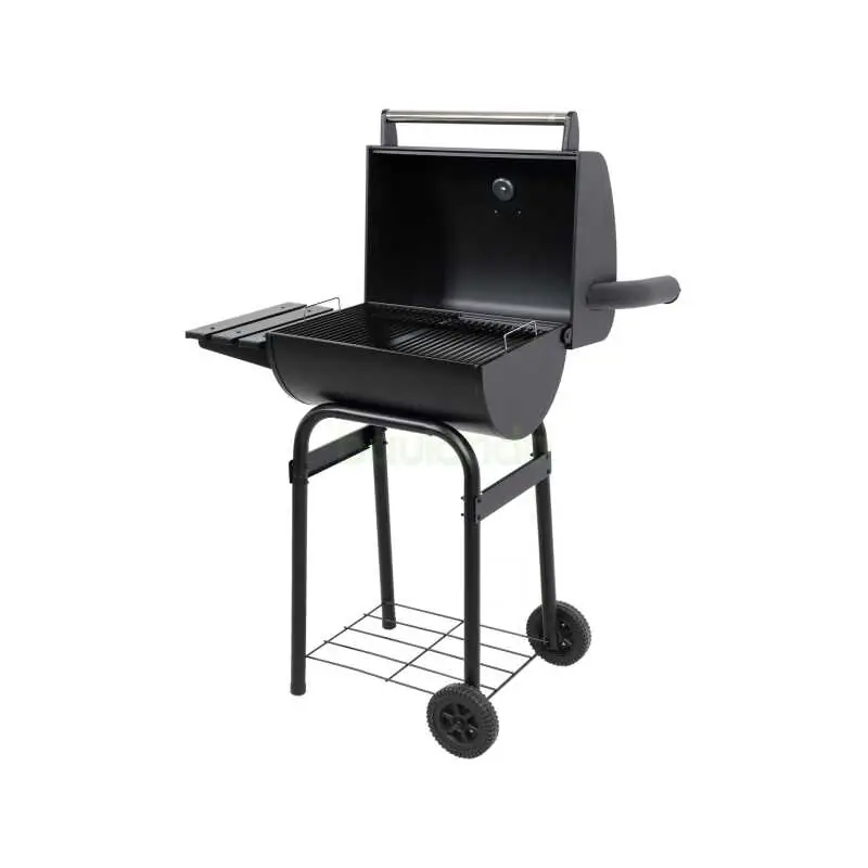 Holzkohlegrill 47x34 cm mit Deckel und Ablage, Campinggrill Geprüft