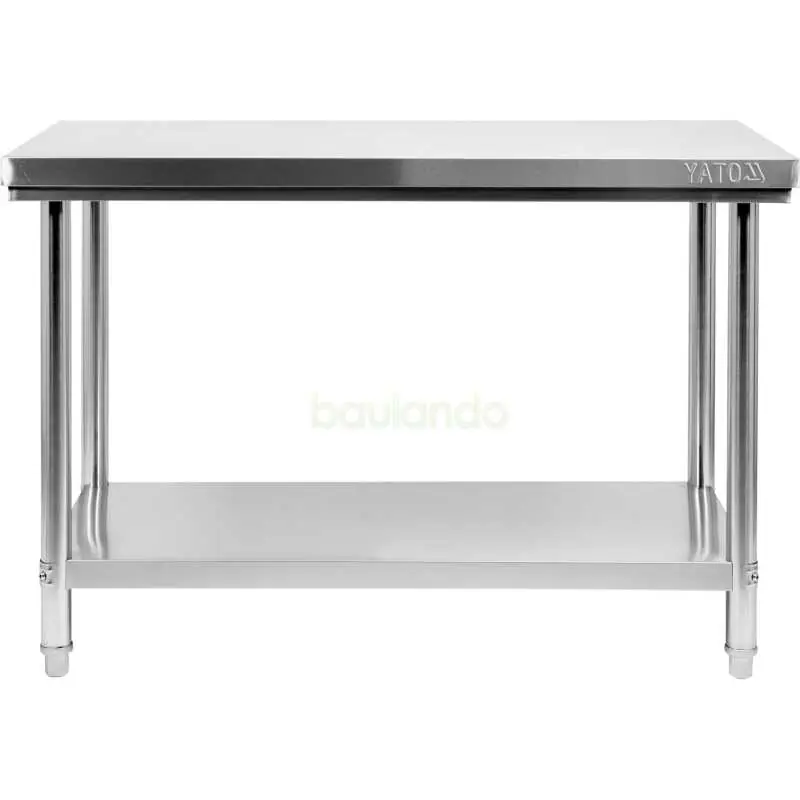 Zentraler Edelstahltisch mit Ablage 120x60x85 cm Jetzt Kaufen