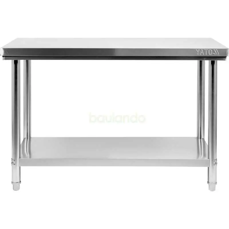 Schnäppchen Zentraler Edelstahltisch mit Ablage 140x60x85 cm