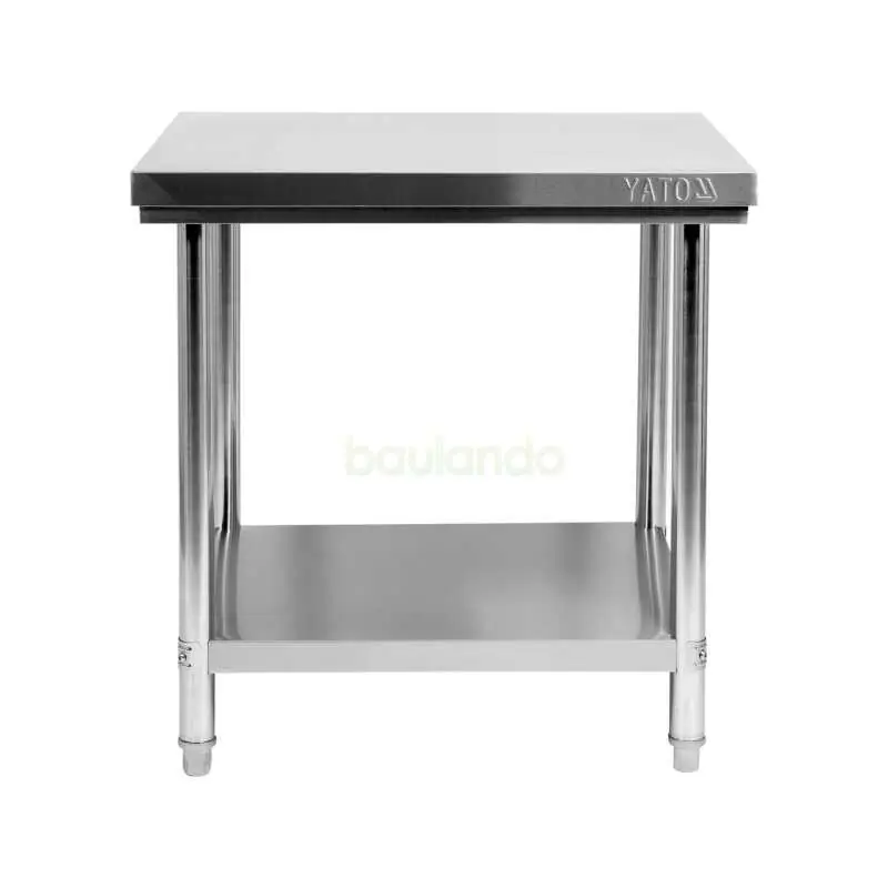 Zentraltisch mit Regalboden 80x70x85 cm, Edelstahl Preisreduziert