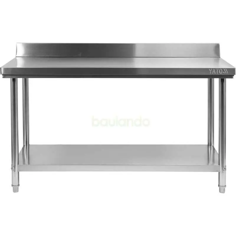 Sonderangebot Edelstahl Arbeitstisch mit Regal 140x60x85+10 cm