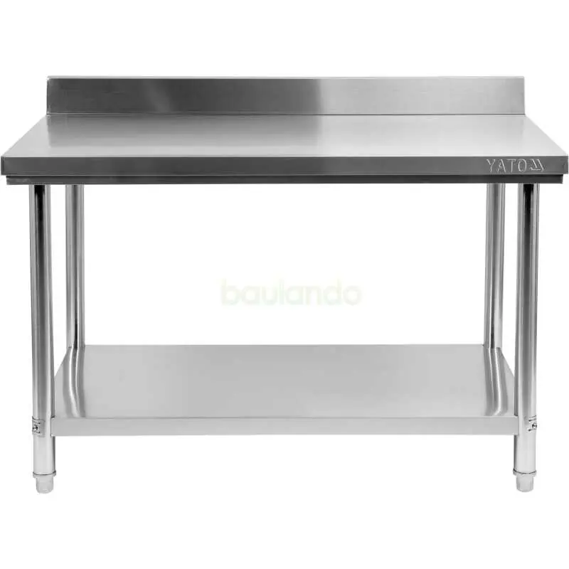 Edelstahl Arbeitstisch mit Regal 160x70x85+10 cm Angebot