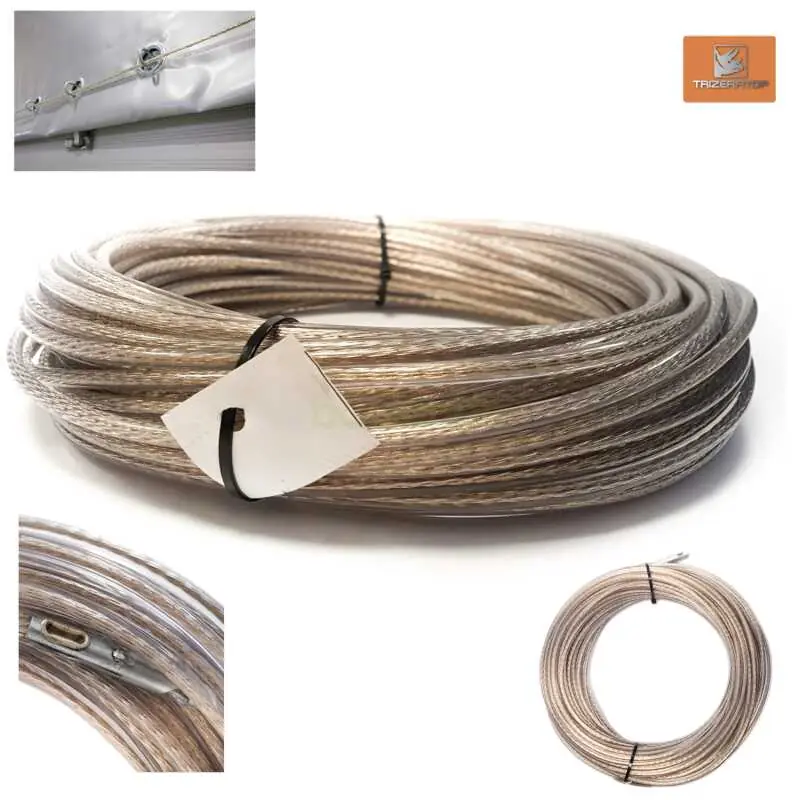 Zollseil, Planenseil mit Endverschlüsse, LKW/Anhänger, 6mm, Zollschnur 21m Schnäppchen