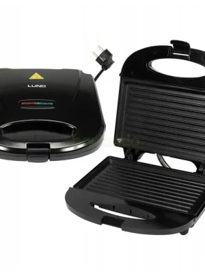 Sandwichmaker mit Grillplatte, 750 W, Schwarz Neue Kollektion