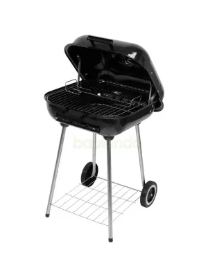 Holzkohlegrill 45x40 cm mit Deckel, Campinggrill Expressversand