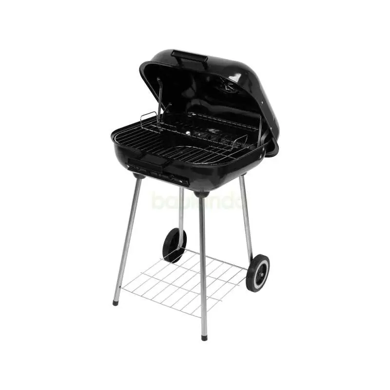 Holzkohlegrill 45x40 cm mit Deckel, Campinggrill Expressversand