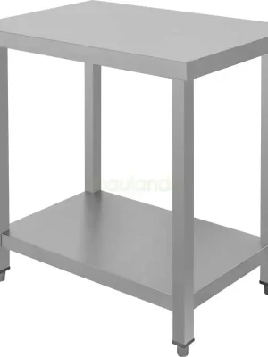 Zertifiziert Arbeitstisch 100x50 cm aus Edelstahl mit Ablage
