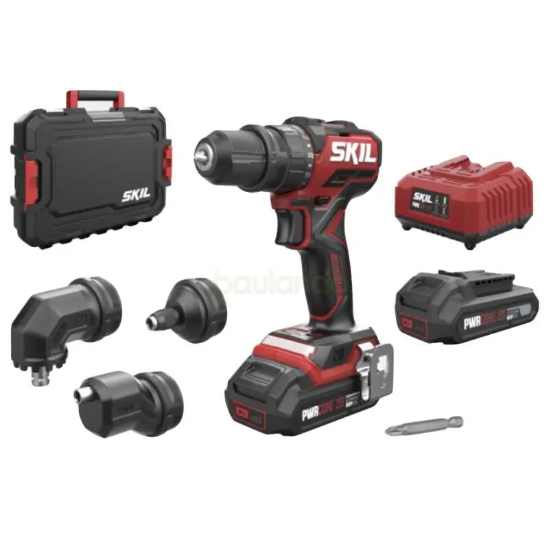 Meistverkauft Akku-Bohrschrauber Skil 20V 3066 HC + 4 Bohrfutter (2x2,0 Ah Koffer)